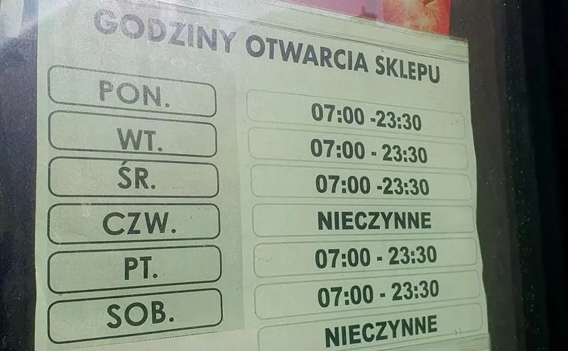 Godziny otwarcia Biedronki