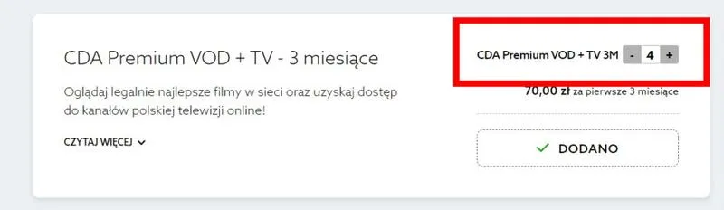 Kupony do CDA Premium