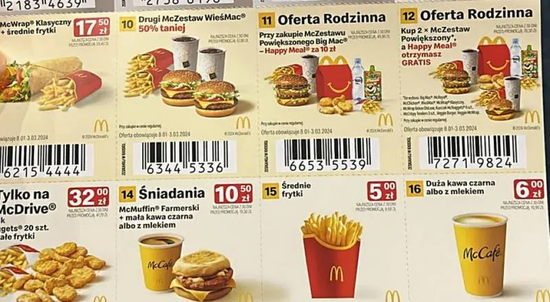 Oszczędzanie na fast foodach kupony